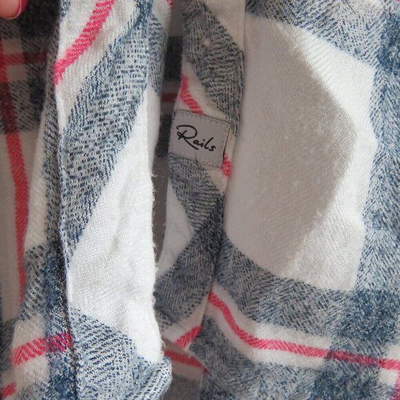 RAILS Hunter Red White Blue Melange Plaid Button Down Shirt Casual - Size S - Picture 7 of 14